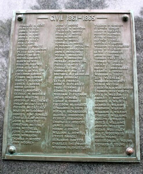 LANCASTER, N.H. CIVIL WAR MEMORIAL PLAQUE B