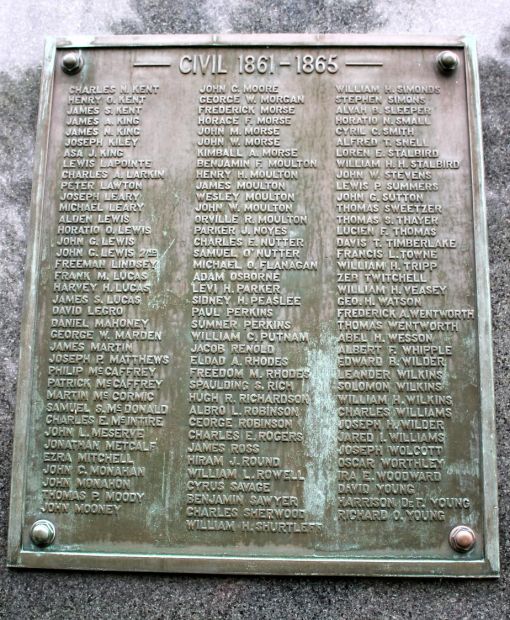 LANCASTER, N.H. CIVIL WAR MEMORIAL PLAQUE B
