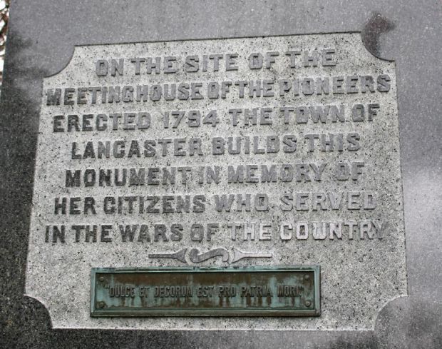LANCASTER, N.H. CIVIL WAR MEMORIAL STONE