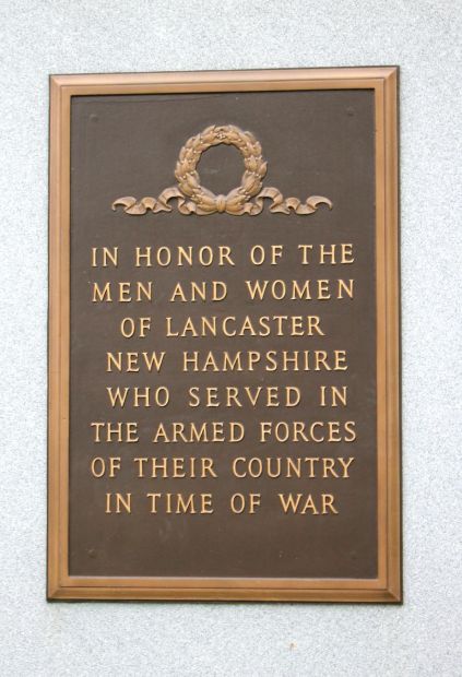 LANCASTER WAR VETERANS MEMORIAL PLAQUE A