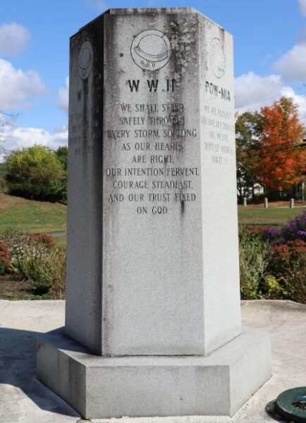 CHESHIRE COUNTY WAR VETERANS MEMORIAL SIDE C
