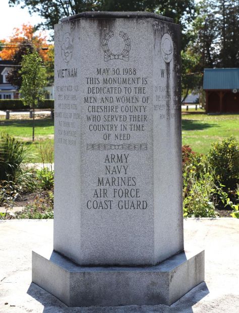 CHESHIRE COUNTY WAR VETERANS MEMORIAL SIDE A