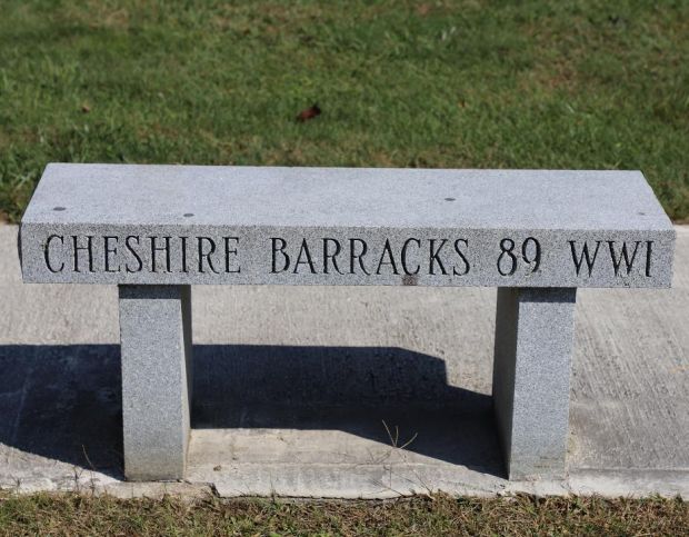 CHESHIRE BARRACKS 89 WWI MEMORIAL BENCH