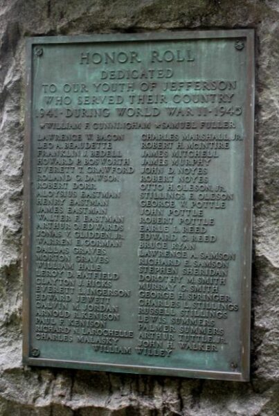 JEFFERSON WAR VETERANS MEMORIAL PLAQUE C