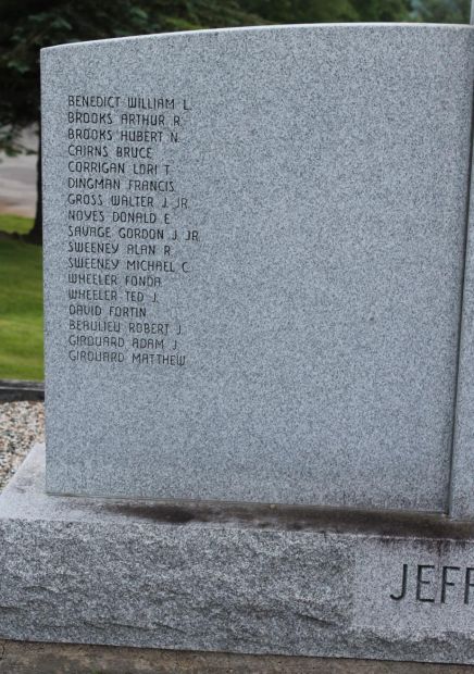 JEFFERSON MILITARY SERVICE MEMORIAL LEFT STONE