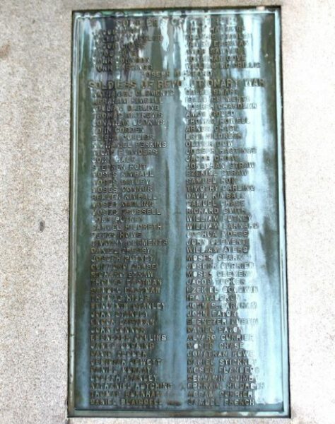 HOPKINTON CIVIL WAR MEMORIAL PLAQUE C