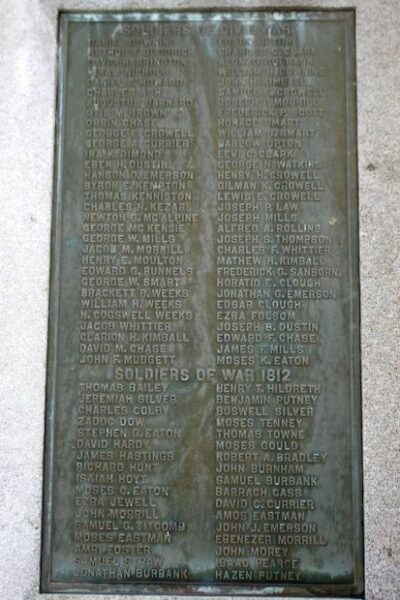 HOPKINTON CIVIL WAR MEMORIAL PLAQUE B