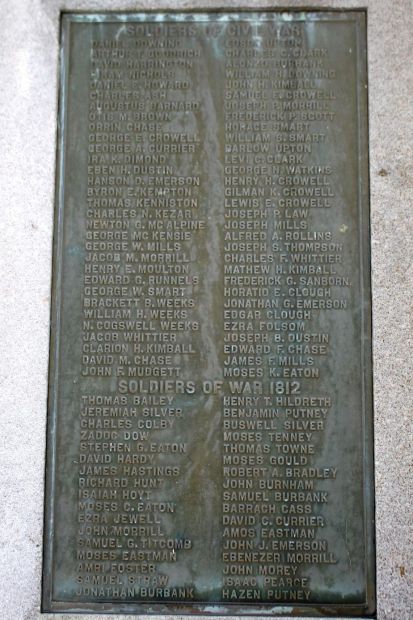HOPKINTON CIVIL WAR MEMORIAL PLAQUE B