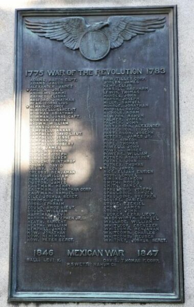 COL. LEANDER W. COOSWELL WAR MEMORIAL PLAQUE C