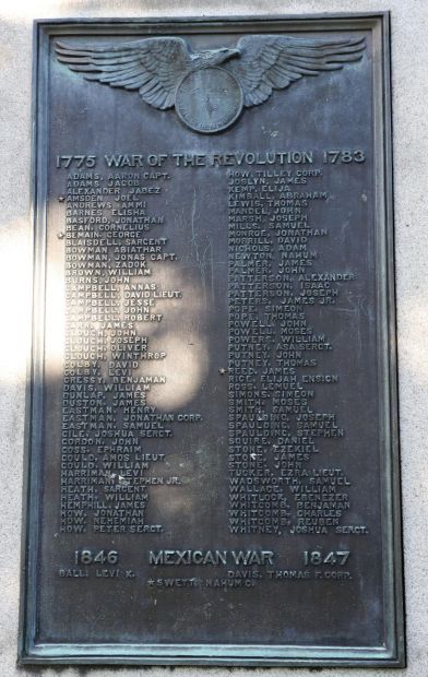 COL. LEANDER W. COOSWELL WAR MEMORIAL PLAQUE C