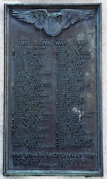 COL. LEANDER W. COOSWELL WAR MEMORIAL PLAQUE B