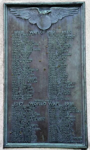 COL. LEANDER W. COOSWELL WAR MEMORIAL PLAQUE A