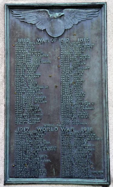 COL. LEANDER W. COOSWELL WAR MEMORIAL PLAQUE A