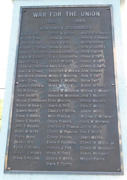 SOLDIERS OF HAVERHILL WAR MEMORIAL PLAQUE B