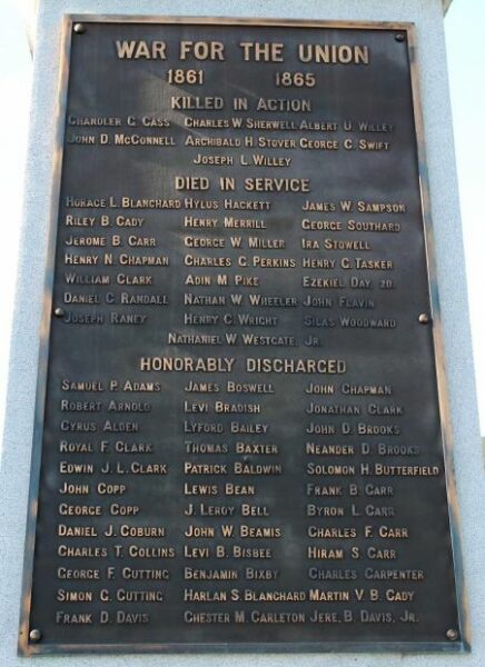 SOLDIERS OF HAVERHILL WAR MEMORIAL PLAQUE A