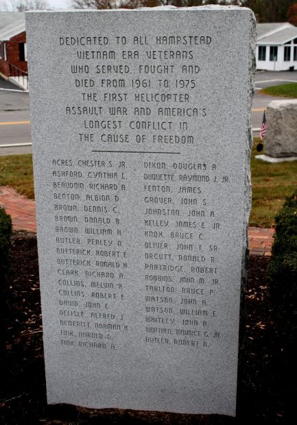 HAMPSTEAD VIETNAM WAR MEMORIAL BACK