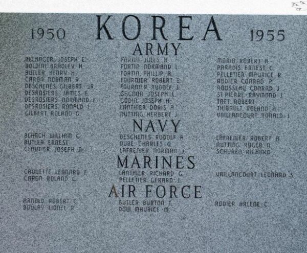 GREENVILLE KOREAN WAR AND VIETNAM WAR MEMORIAL STONE A