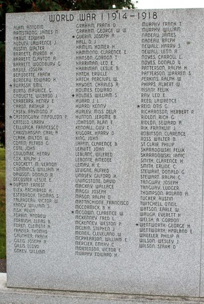 GORHAM ARMED FORCES VETERANS MEMORIAL STONE A