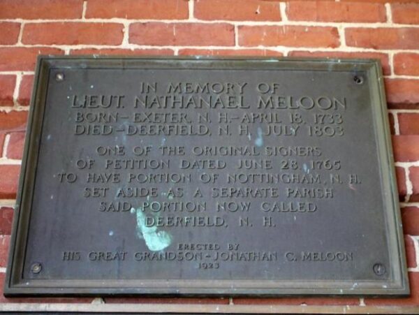 LIEUT NATHANAEL MELOON MEMORIAL PLAQUE