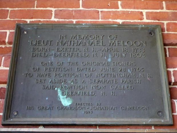 LIEUT NATHANAEL MELOON MEMORIAL PLAQUE