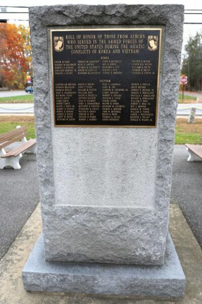 AUBURN KOREA AND VIETNAM ROLL OF HONOR MEMORIAL
