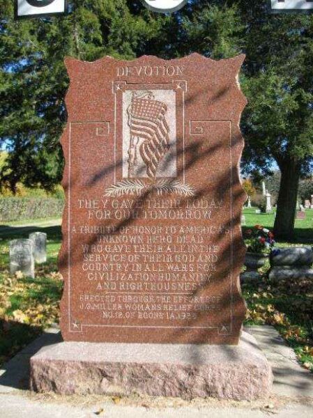 LINWOOD CEMETERY UNKNOWN DEAD WAR MEMORIAL