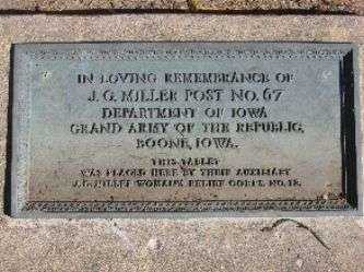 LINWOOD CEMETERY G.A.R. CIVIL WAR MEMORIAL  CANNON PLAQUE