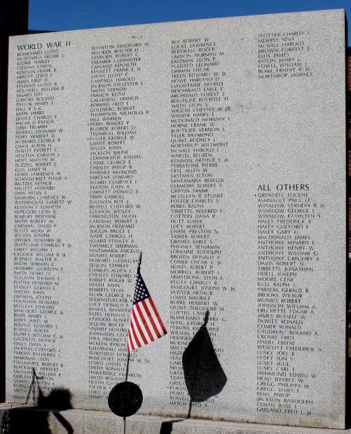 CONWAY ALL VETERANS MEMORIAL RIGHT STONE