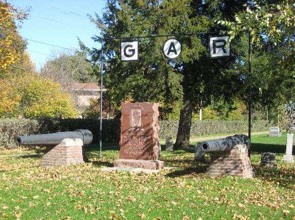 LINWOOD CEMETERY G.A.R. CIVIL WAR MEMORIAL CANNON