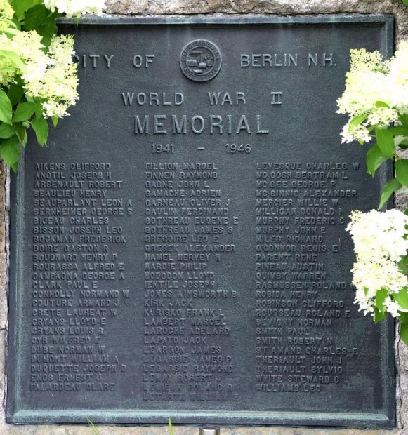 CITY OF BERLIN WORLD WAR II MEMORIAL PLAQUE