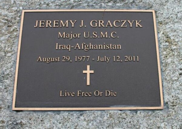 JEREMY J. GRACZYK WAR MEMORIAL PLAQUE