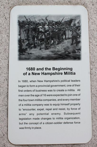 NEW HAMPSHIRE MILITIA MEMORIAL PLAQUE
