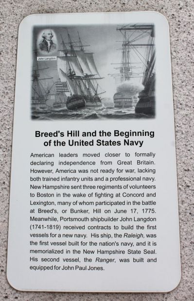 NEW HAMPSHIRE BREEDS HILL MEMORIAL PLAQUE