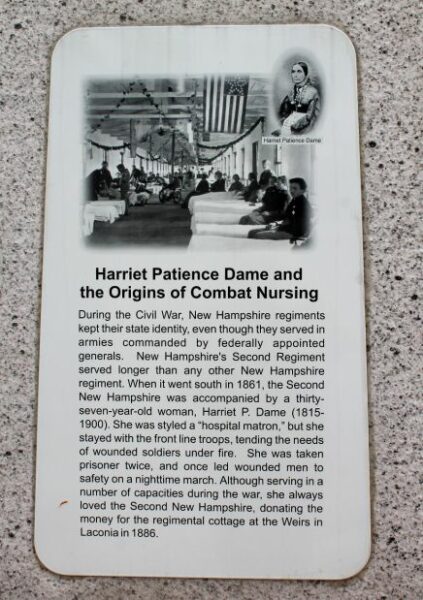 NEW HAMPSHIRE COMBAT NURSING MEMORIAL PLAQUE