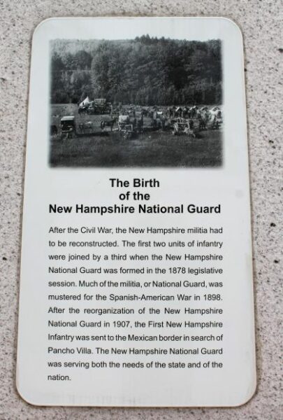 NEW HAMPSHIRE NATIONAL GUARD MEMORIAL PLAQUE