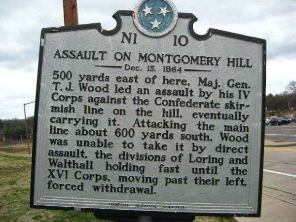 ASSAULT ON MONTGOMERY HILL WAR MEMORIAL MARKER
