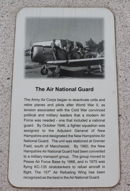 NEW HAMPSHIRE THE AIR NATIONAL GUARD MEMORIAL PLAQUE