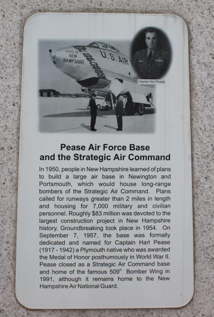 NEW HAMPSHIRE PEACE AIR FORCE BASE MEMORIAL PLAQUE