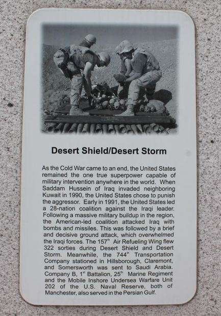 NEW HAMPSHIRE DESERT SHIELD/DESERT STORM MEMORIAL PLAQUE