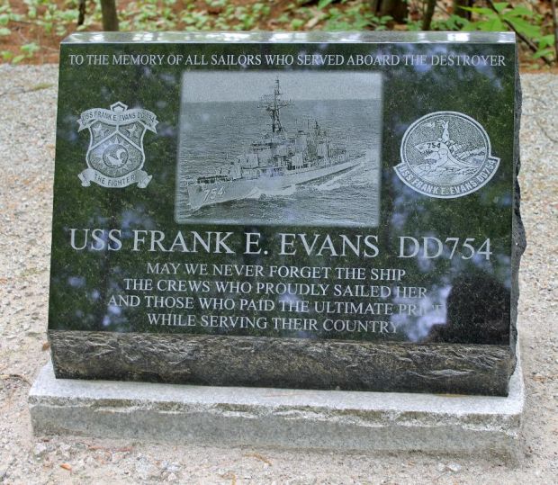 USS FRANK E. EVANS DD754 WAR MEMORIAL