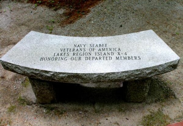 LAKES REGION ISLAND NAVY SEABEE VETERANS MEMORIAL BENCH