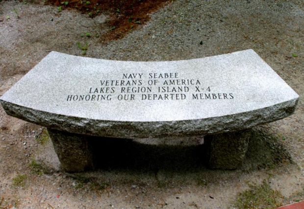 LAKES REGION ISLAND NAVY SEABEE VETERANS MEMORIAL BENCH