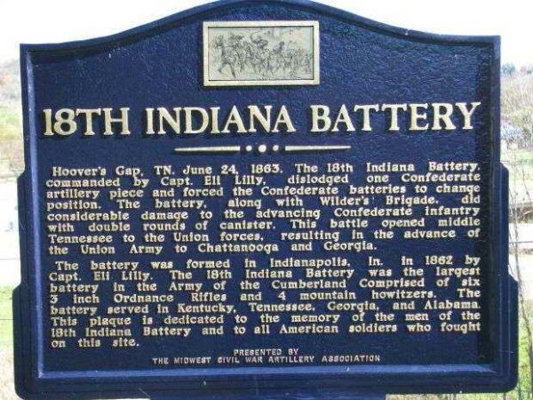 18TH INDIANA BATTERY WAR MEMORIAL MARKER