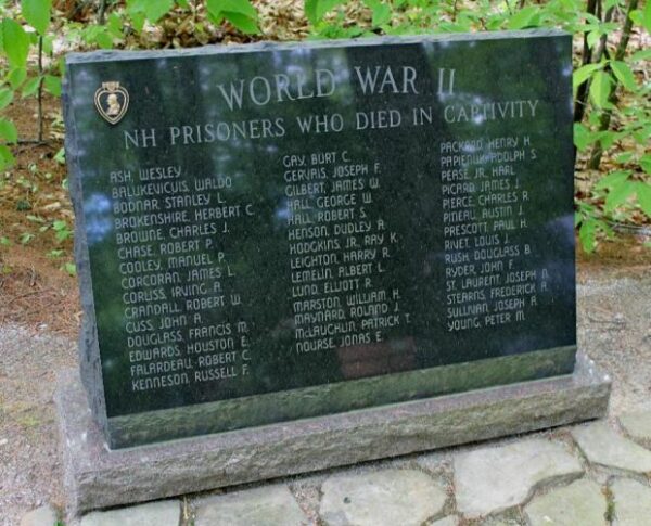 NEW HAMPSHIRE EX-PRISONERS OF WAR MEMORIAL LEFT STONE