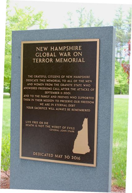 NEW HAMPSHIRE GLOBAL WAR ON TERROR MEMORIAL PLAQUE