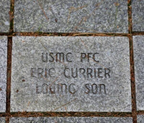 USMC PFC ERIC  CURRIER MEMORIAL PAVER