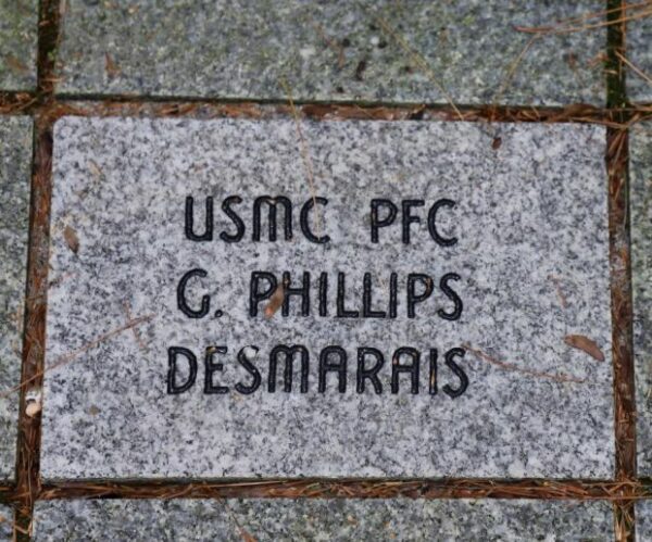 USMC PFC G.PHILLIPS DESMARAIS MEMORIAL PAVER