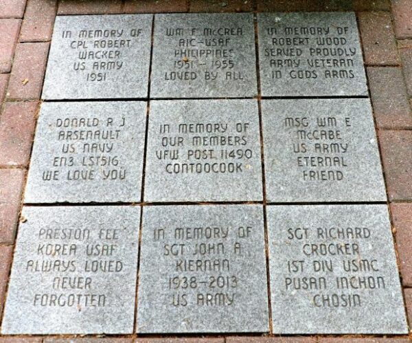 NEW HAMPSHIRE STATE VETERANS CEMETERY KOREAN WAR MEMORIAL PAVER SECTION B