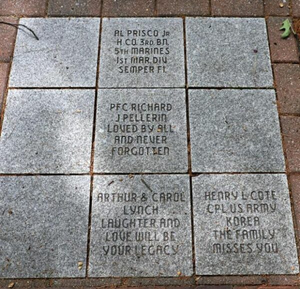 NEW HAMPHSIRE STATE VETERANS CEMETERY KOREAN WAR MEMORIAL PAVER SECTION A