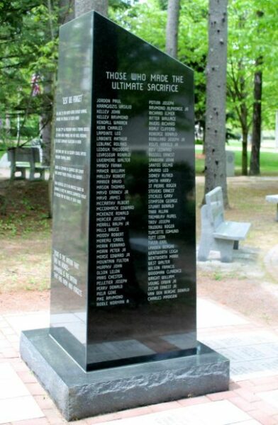 NEW HAMPSHIRE STATE VETERANS CEMETERY KOREAN WAR MEMORIAL SIDE B
